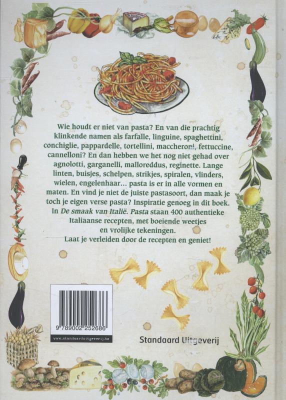 Achterkant van De smaak van Italie