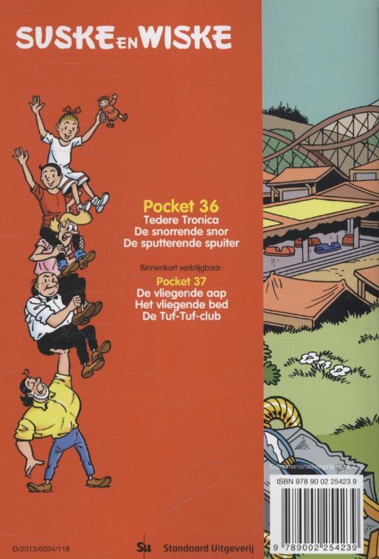 Achterkant van Suske en Wiske pocket 36