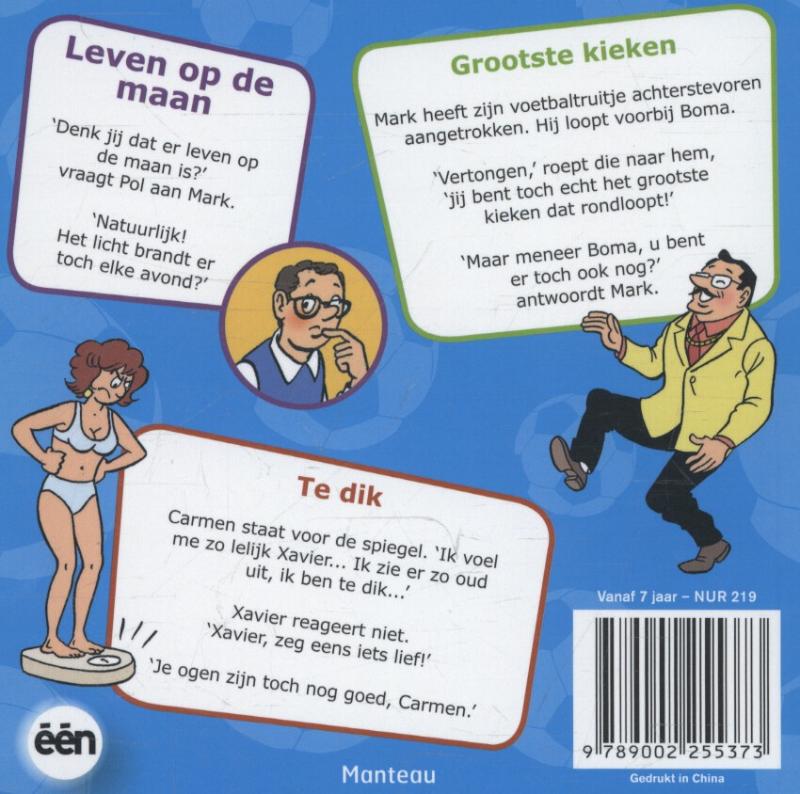Achterkant van Knotsgek moppenboek