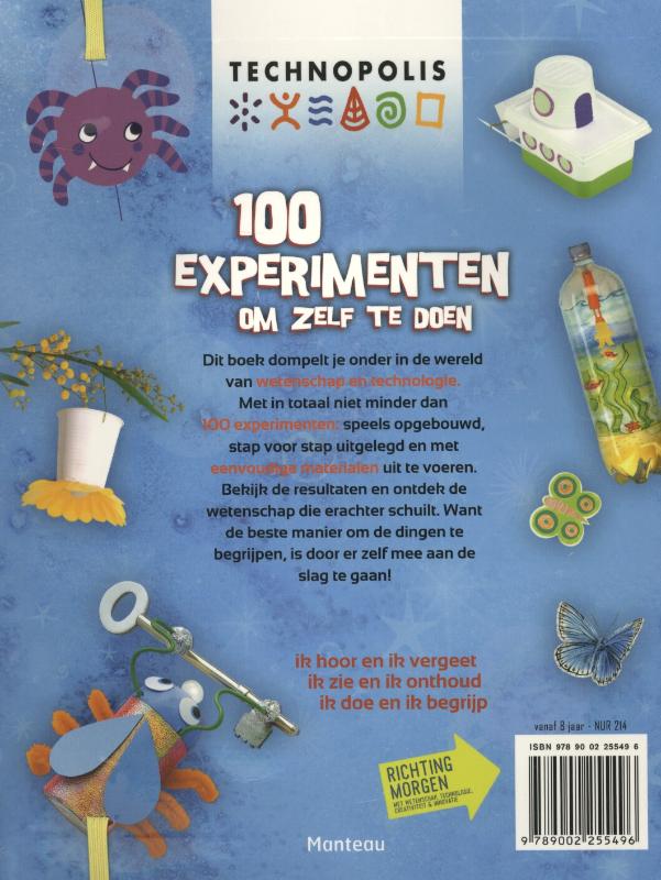 Achterkant van 100 experimenten om zelf te doen
