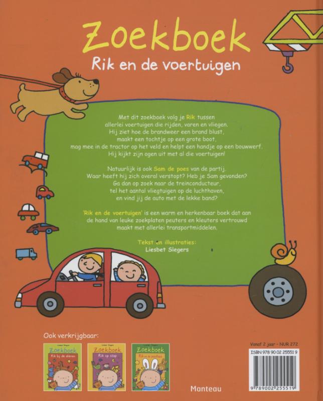 Achterkant van Zoekboek Rik en de voertuigen