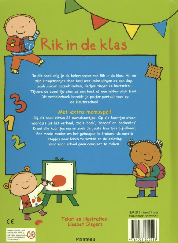 Achterkant van Rik in de klas