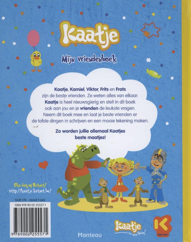 Achterkant van Mijn vriendenboek