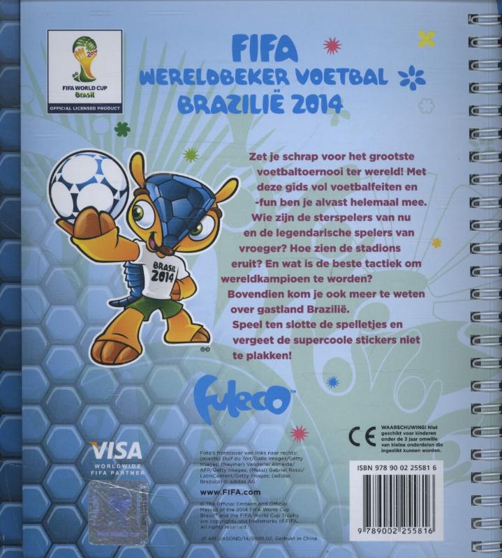 Achterkant van FIFA werkeldbeker voetbal Brazillie 2014