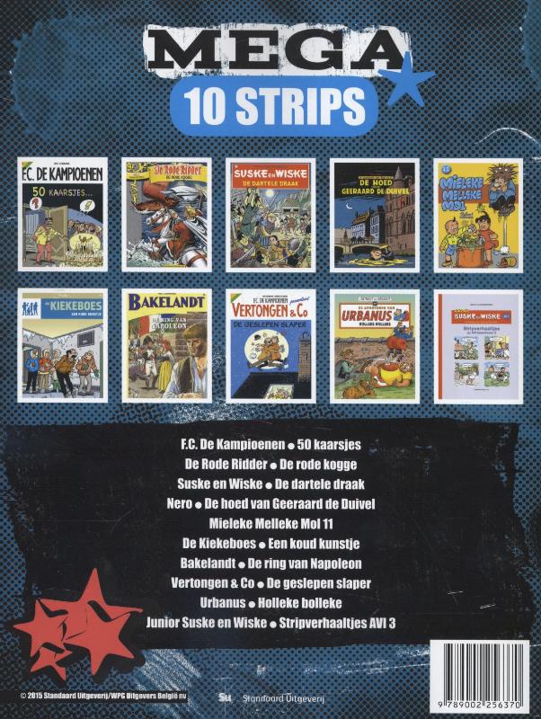 Achterkant van Megastripboek