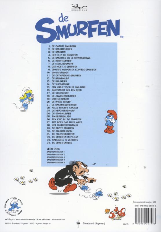 Achterkant van De Smurfenheld