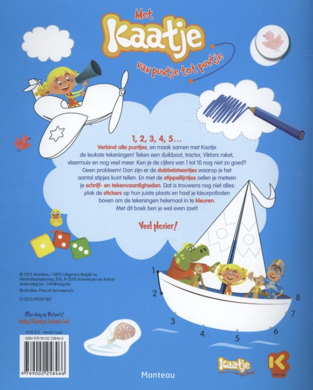 Achterkant van Met Kaatje van puntje tot puntje
