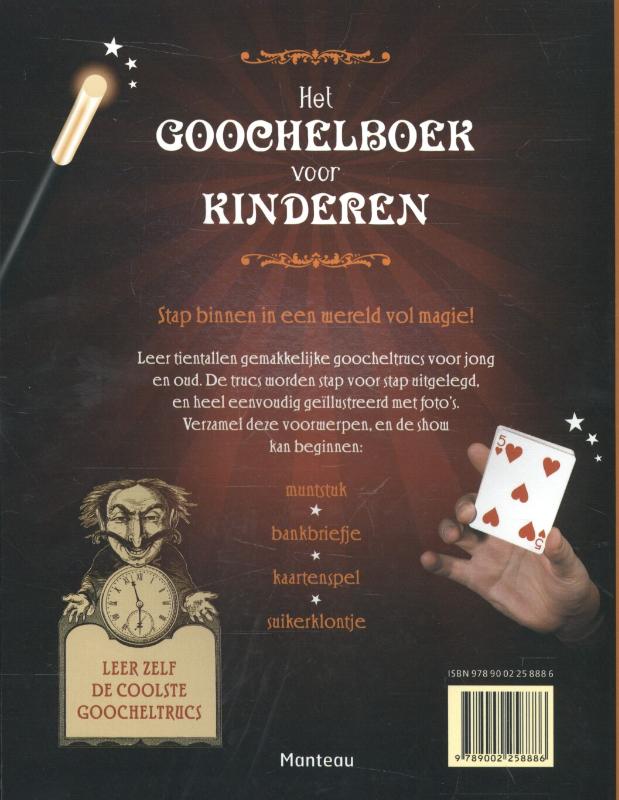Achterkant van Het goochelboek voor kinderen