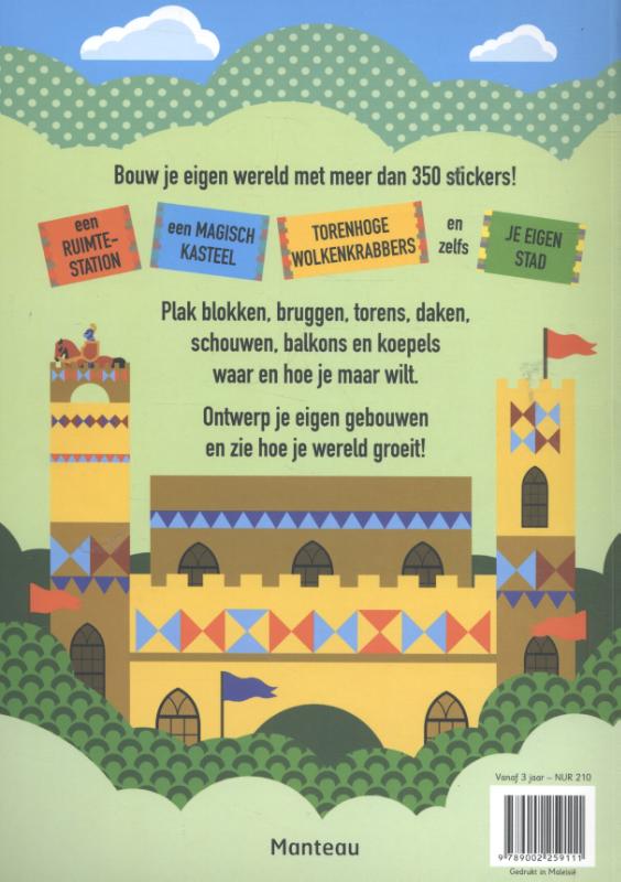 Achterkant van Mijn grote bouwboek met stickers