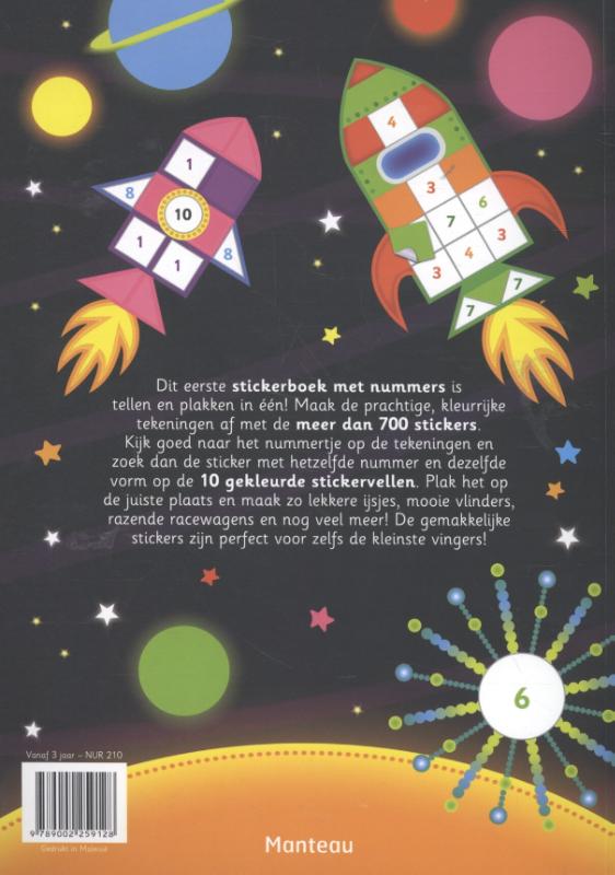 Achterkant van Mijn eerste stickerboek met nummers