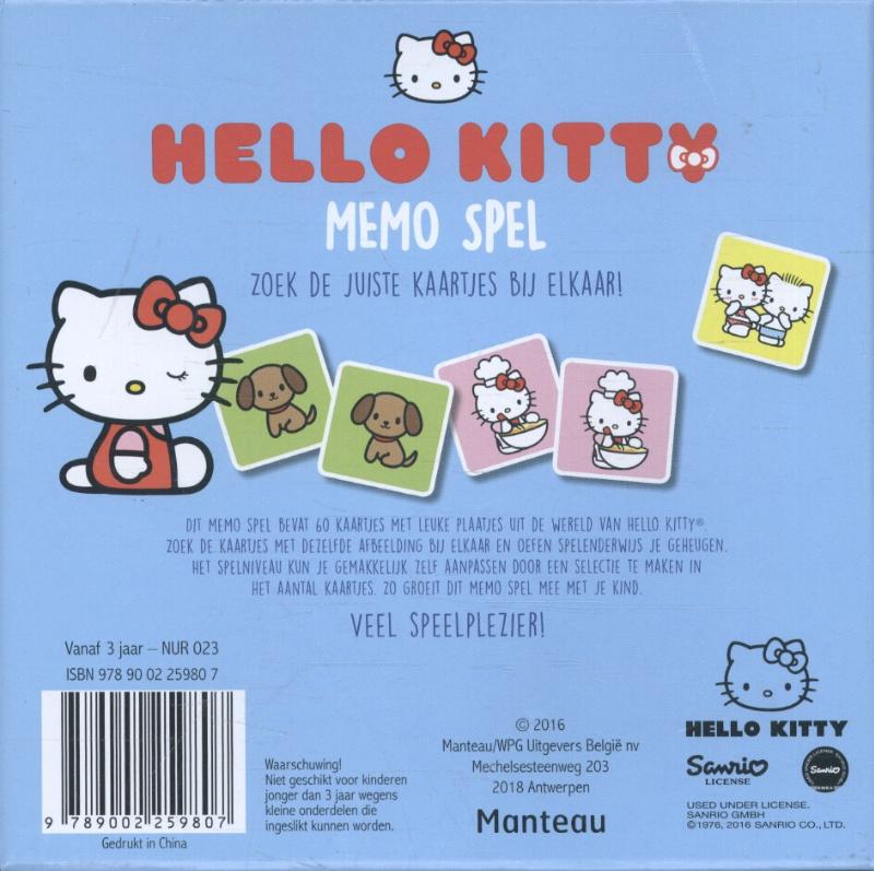 Achterkant van Kitty spel