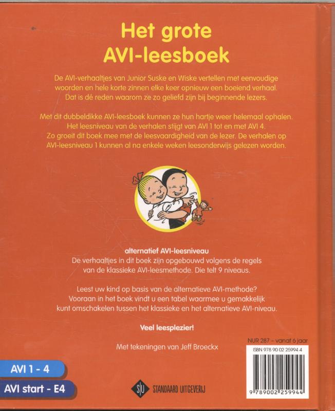 Achterkant van Het grote AVI-leesboek