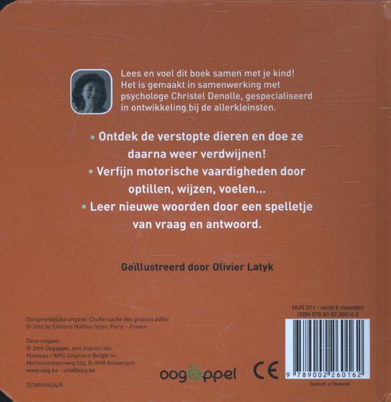 Achterkant van Kiekeboe grote dieren