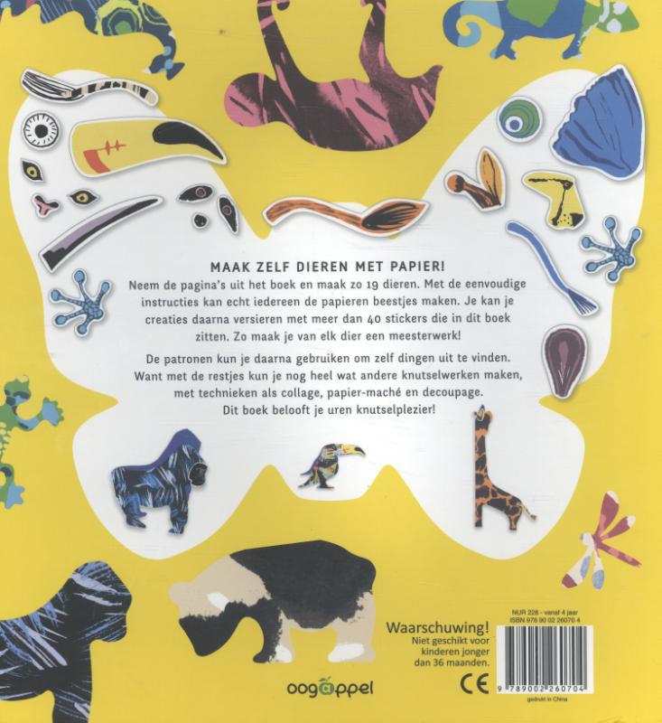 Achterkant van Het dierenknutselboek