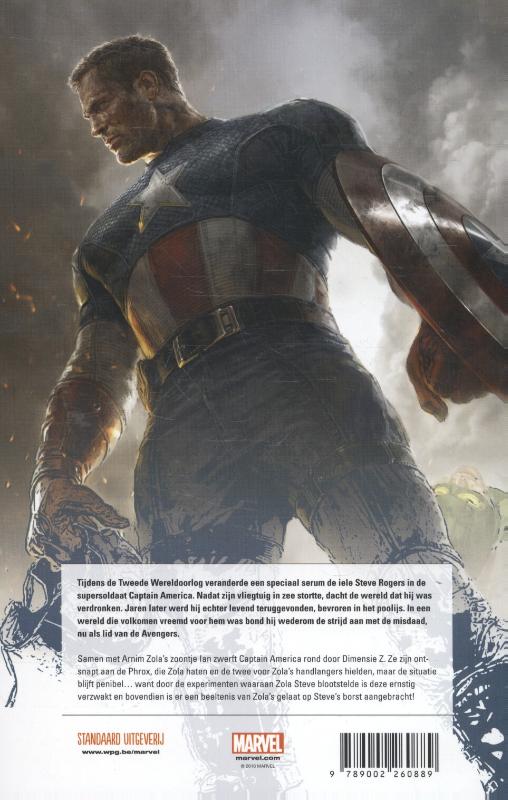 Achterkant van Captain America