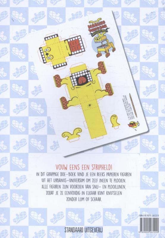 Achterkant van Plooiplezier met Urbanus