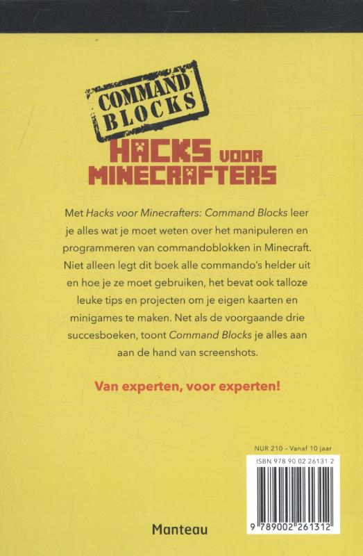 Achterkant van Hacks voor minecrafters