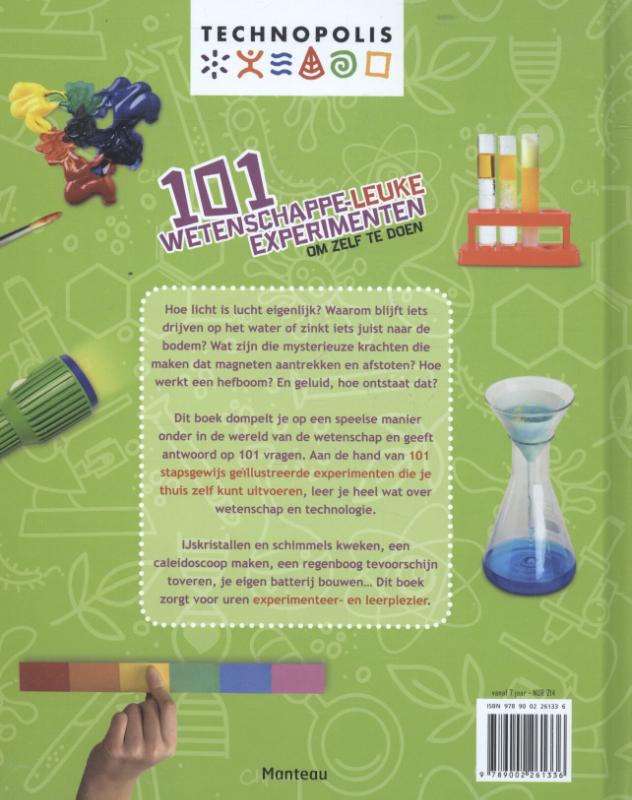 Achterkant van 101 Wetenschappeleuke experimenten om zelf te doen