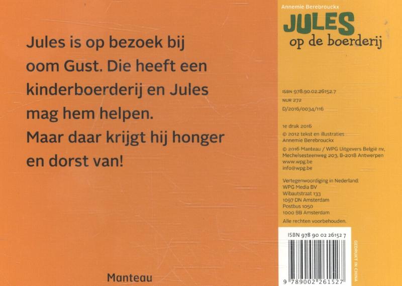 Achterkant van Jules op de boerderij