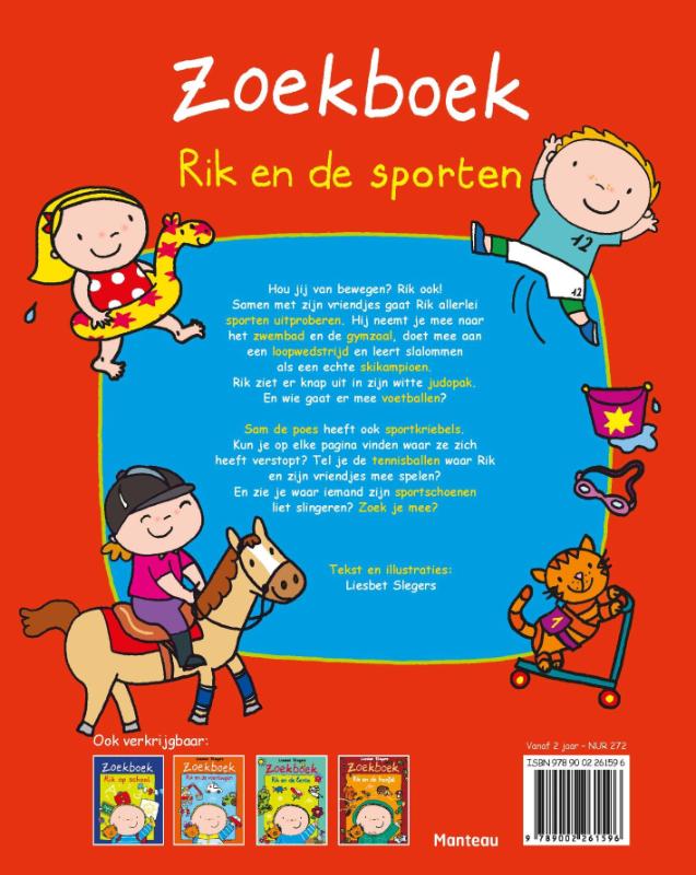 Achterkant van Zoekboek Rik en de sporten