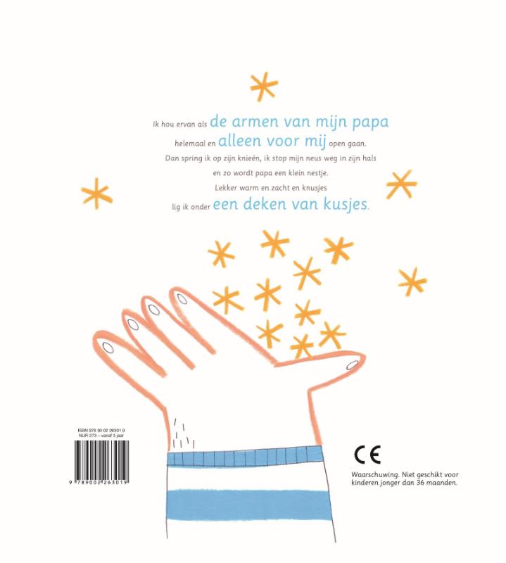 Achterkant van In de armen van papa