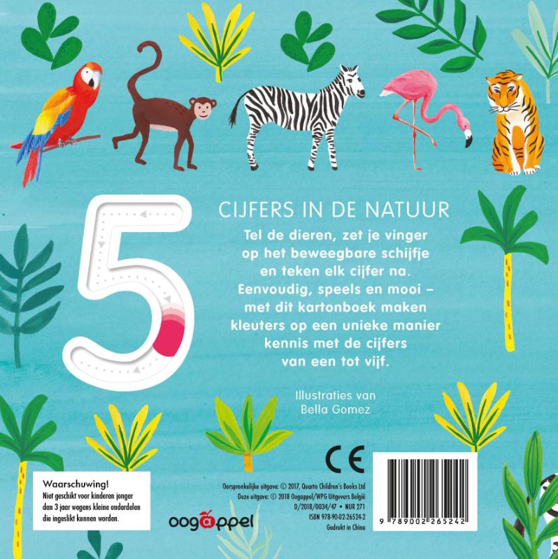 Achterkant van 5 cijfers in de natuur