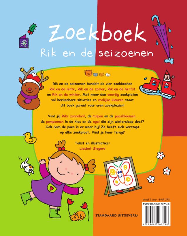Achterkant van Zoekboek Rik en de seizoenen