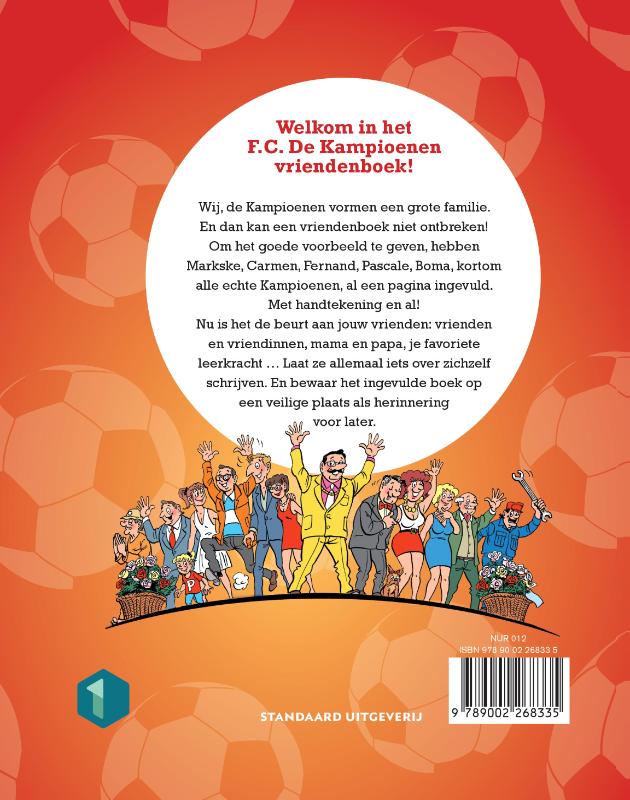 Achterkant van Vriendenboek
