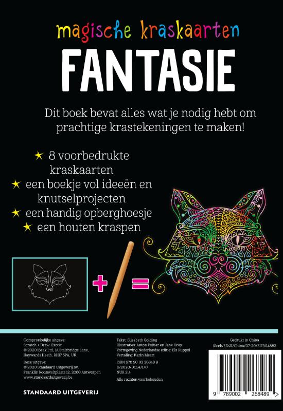 Achterkant van Magische kraskaarten Fantasie