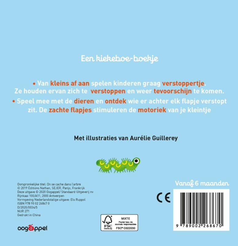 Achterkant van Kiekeboe in de boom