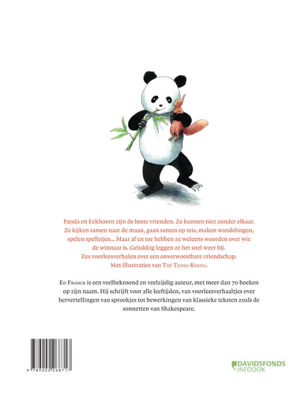 Achterkant van Panda & Eekhoorn
