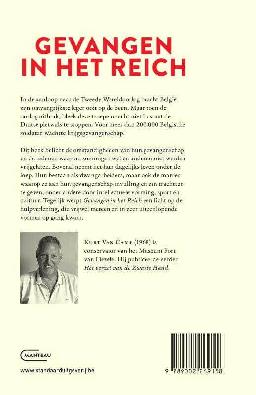 Achterkant van Gevangen in het Reich