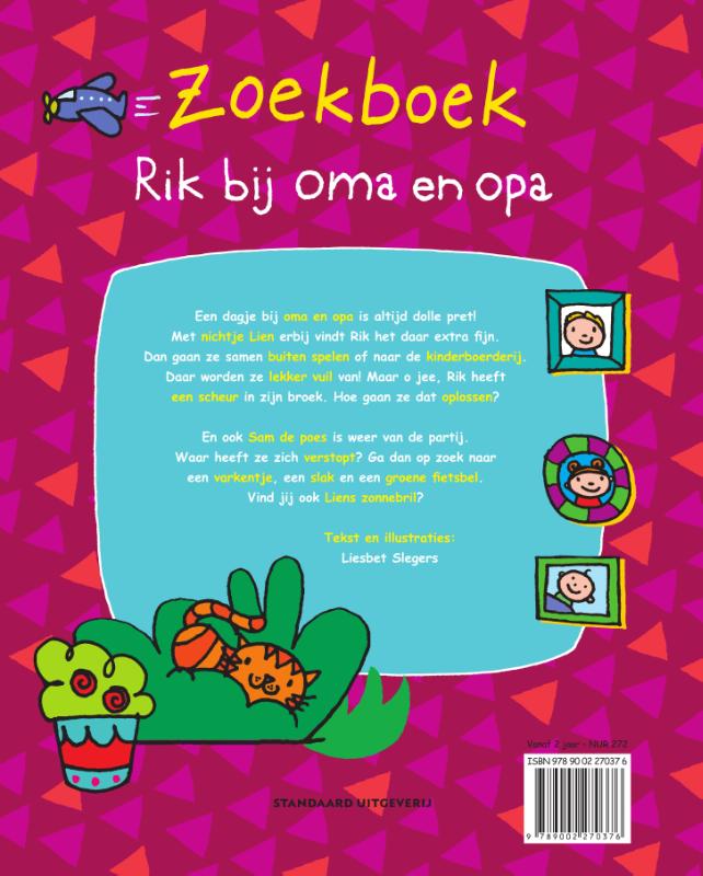 Achterkant van Rik bij oma en opa