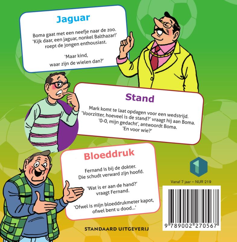 Achterkant van Knettergek moppenboek