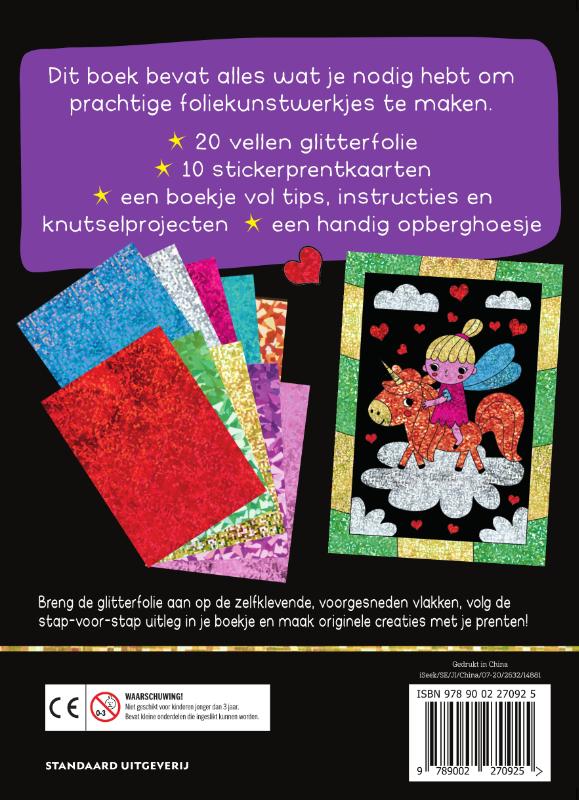 Achterkant van Toverfolie: eenhoorns