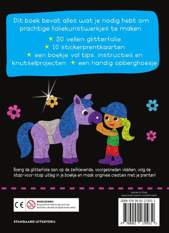 Achterkant van Toverfolie: pony's