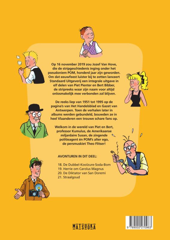 Achterkant van Piet Pienter en Bert Bibber