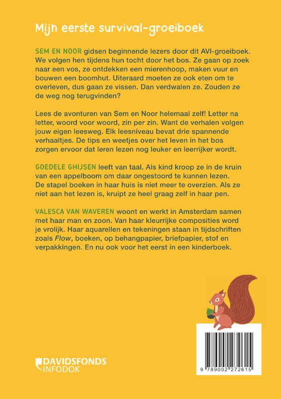 Achterkant van Mijn eerste Survival-groeiboek-in het bos