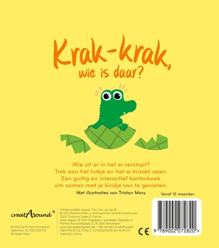 Achterkant van Krak-Krak Wie is daar ?