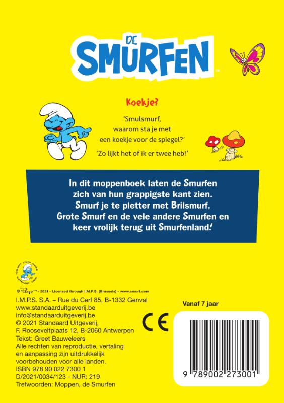 Achterkant van Ik smurf me te pletter!