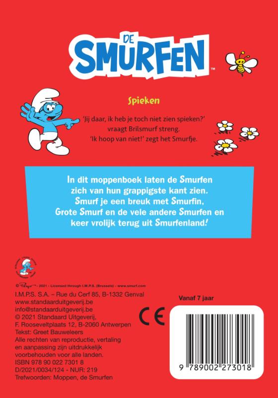 Achterkant van Ik smurf me een breuk!