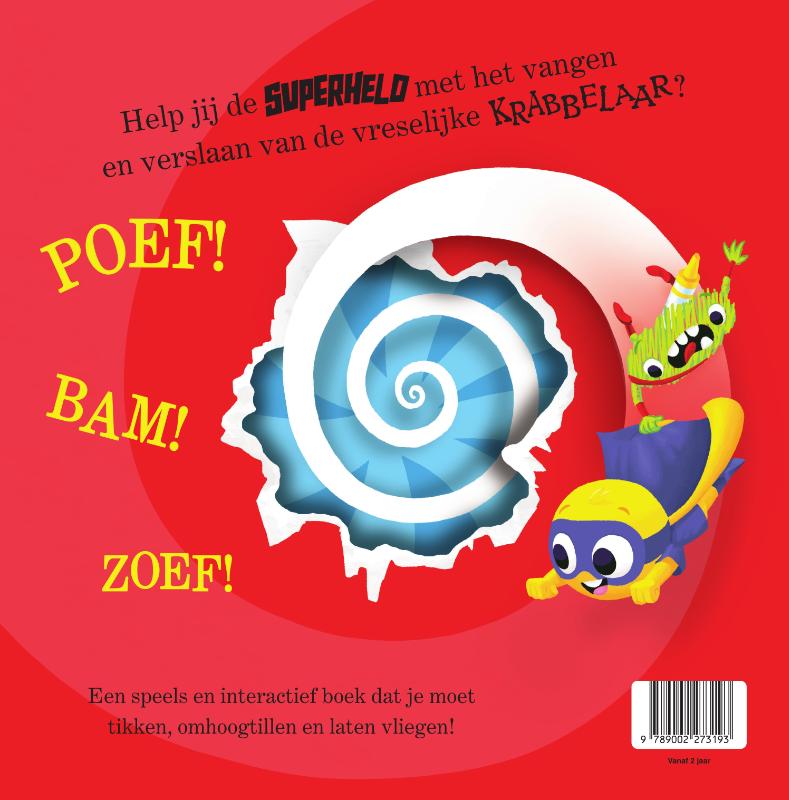 Achterkant van Er zit een superheld in je boek