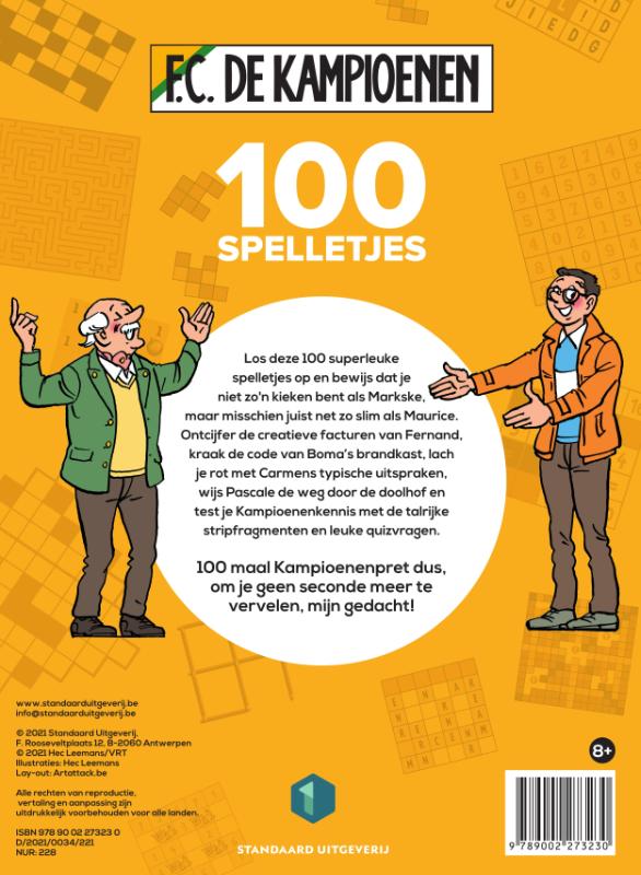 Achterkant van 100 spelletjes