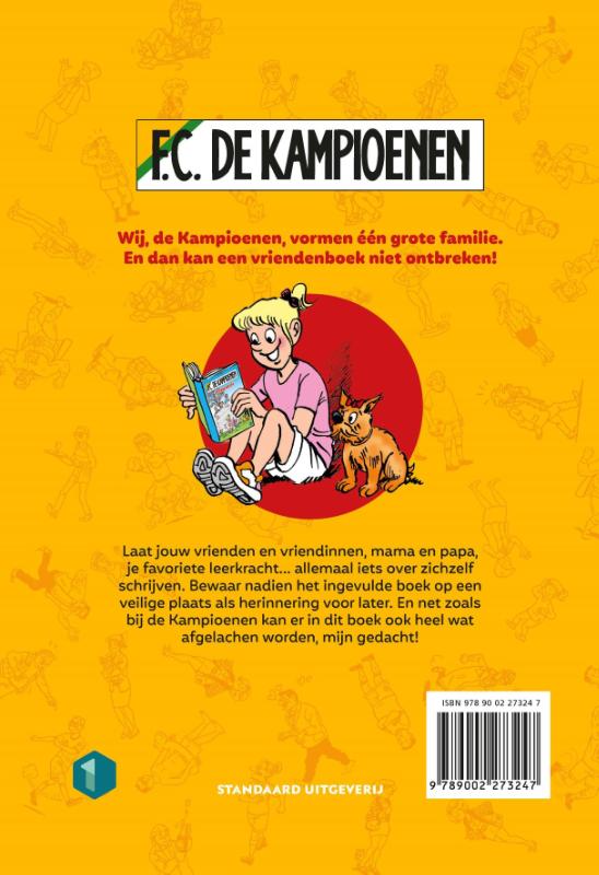 Achterkant van Vriendenboek