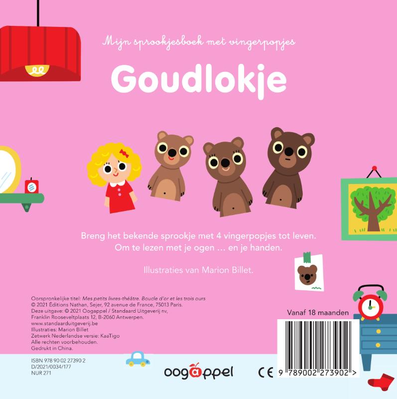 Achterkant van Mijn sprookjesboek met vingerpopjes: Goudlokje