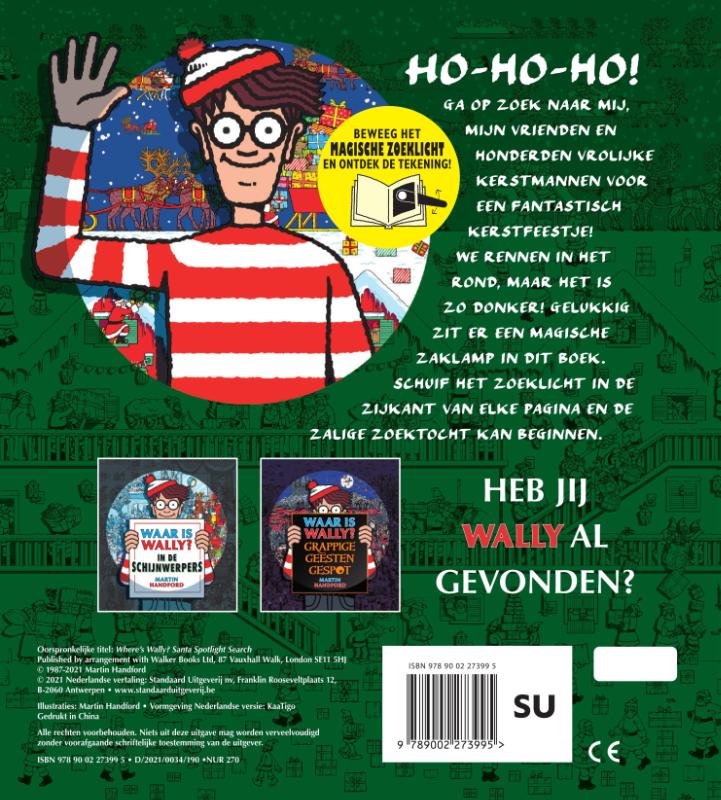 Achterkant van Kerstman op hol