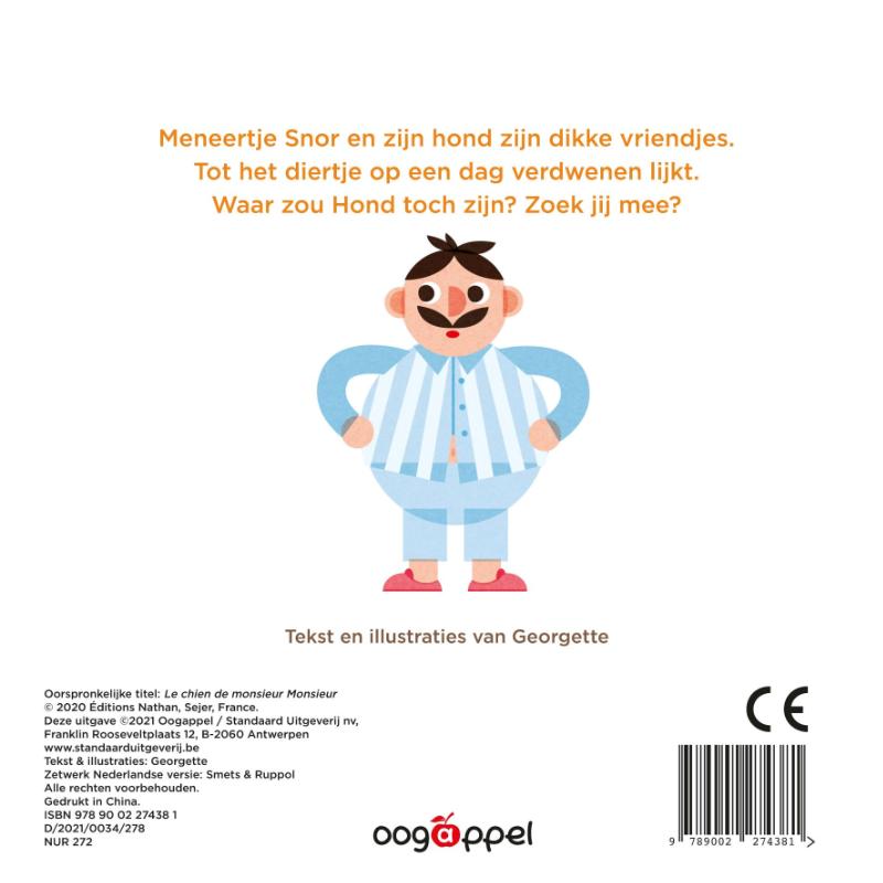 Achterkant van De hond van Meneertje Snor