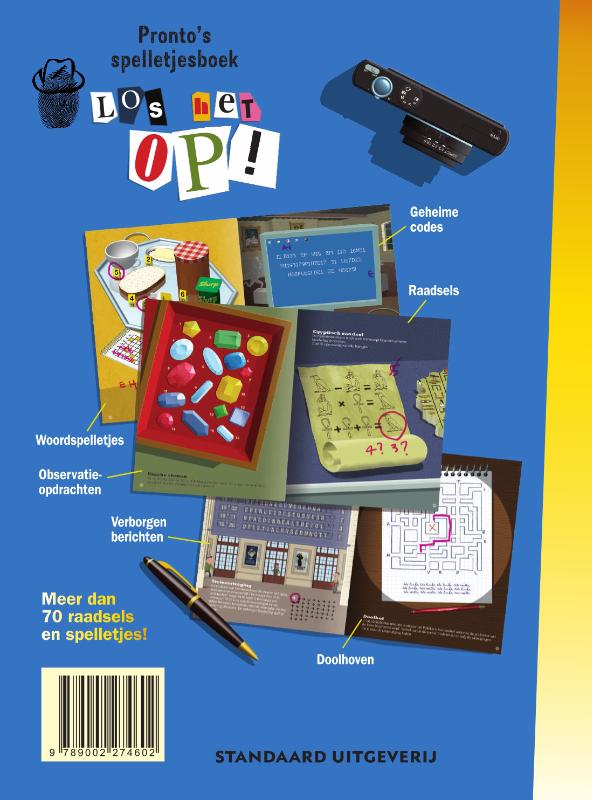 Achterkant van Los het op! Pronto's spelletjesboek