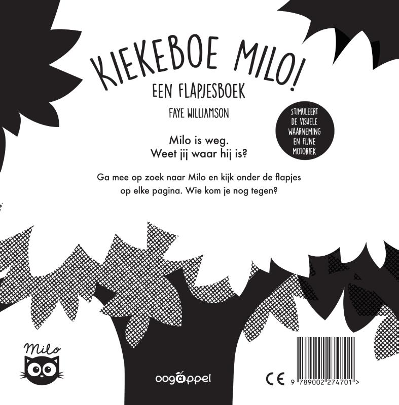 Achterkant van Kiekeboe Milo!