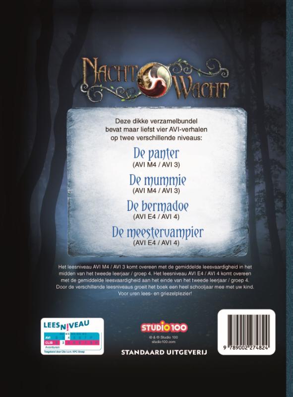 Achterkant van Nachtwacht Mijn groot AVI-leesboek